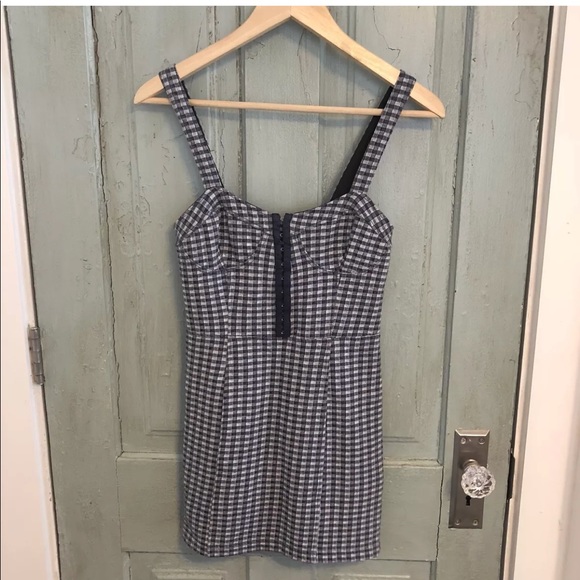 Free People Gingham Bustier Mini Dress - Picture 2 of 8